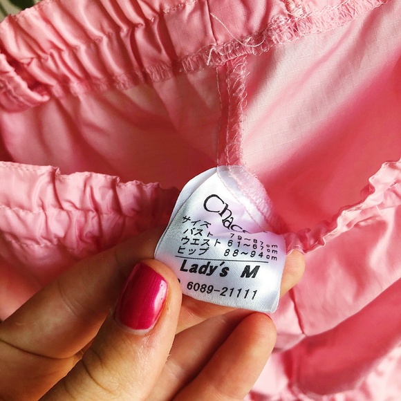 CHACOTT BUBBLEGUM PINK TRASHBAG OVERALL WARMUPS - Picture 3 of 5